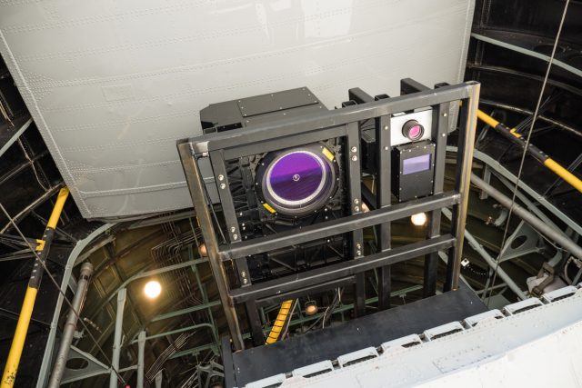 Sensor equipment; a CZMIL system which uses LiDAR to create a 3D-image of the ghost nets (left), and a SASI hyperspectral SWIR imaging system, which uses an infrared camera to detect ocean plastic (right).