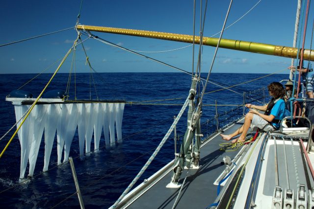 Boyan Slat with Multi-Level Trawl during Vertical Distribution research expedition.
