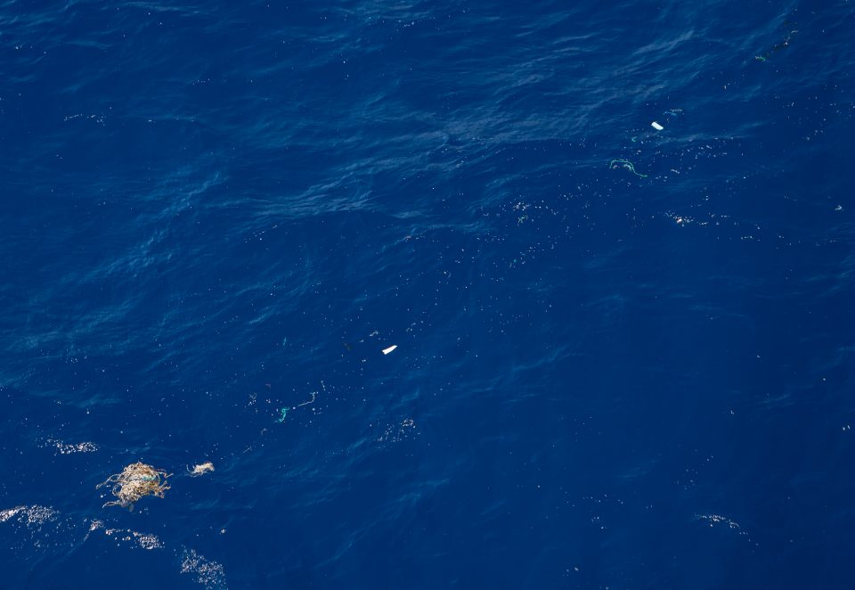 Trail of plastic floating in the Great Pacific Garbage Patch