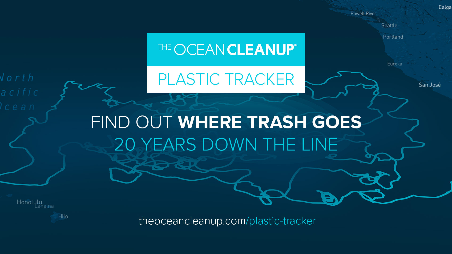 This map is an educative tool to illustrate the fate of floating plastic 20 years from now, should you lose it today from your location or anywhere el