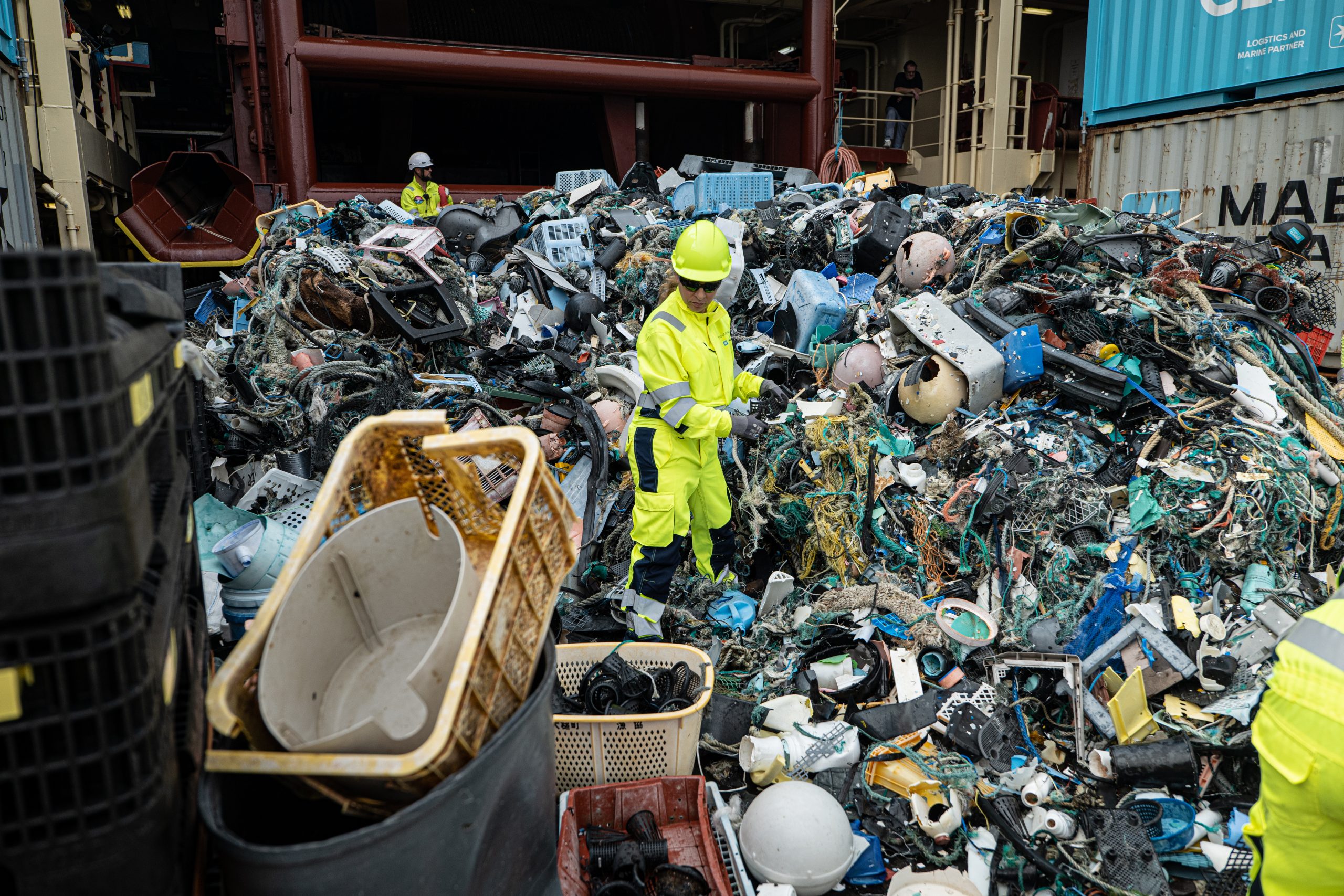 We put dozens of trackers in plastic bags for recycling. Many were