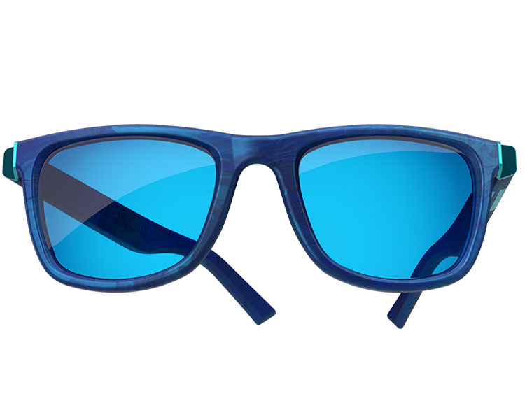 Men's Surf Plastic Sunglasses - Black, Men's, Size: Small, Black/Blue