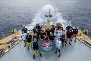 Crew onboard the support vessel during the System 002 trip 1