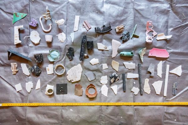 Hard plastic fragments from the Great Pacific Garbage Patch