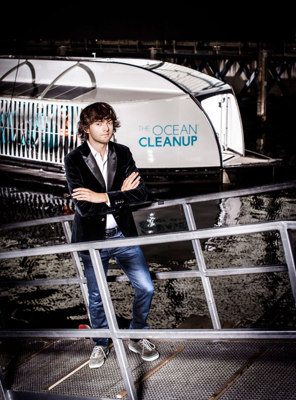 Boyan Slat with the Interceptor, October 2019
