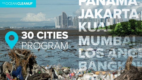 river plastic, river pollution 30 cities program,