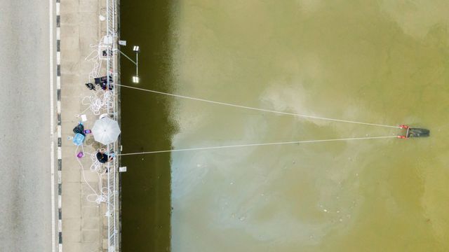 River plastic pollution sampling in Malaysia