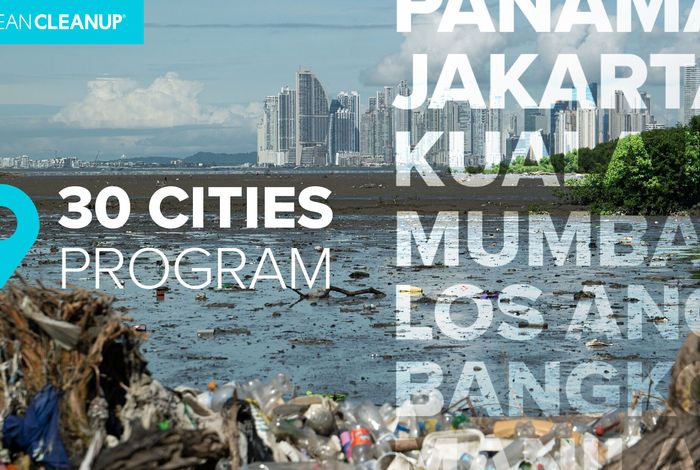 river plastic, river pollution 30 cities program,