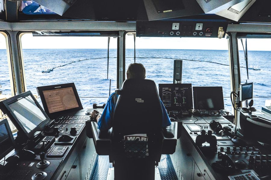 View of System 001 from the bridge in the support vessel