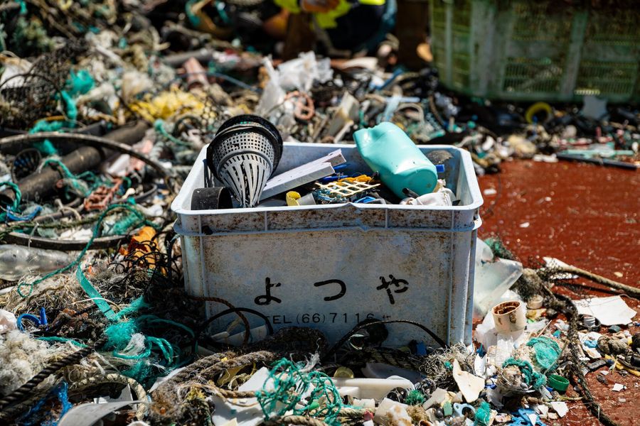 Example of fishing related trash found in the Great Pacific Garbage Patch