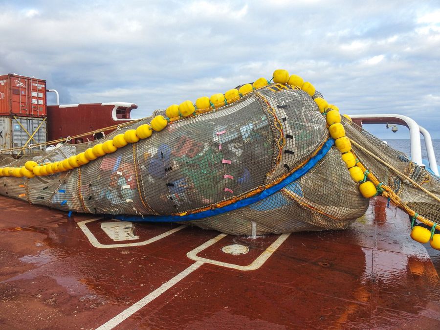 Catch of System 002 hauled on deck (2022)